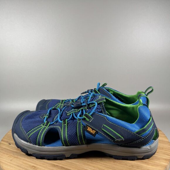 S Teva Manatee Sandals Boys Youth 7 Mesh Blue Enclosed Toe‎ Hiking Youth - Picture 3 of 6